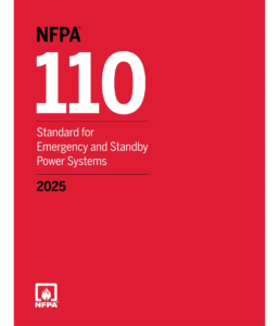 an image of the cover of the NFPA standard 110 publication